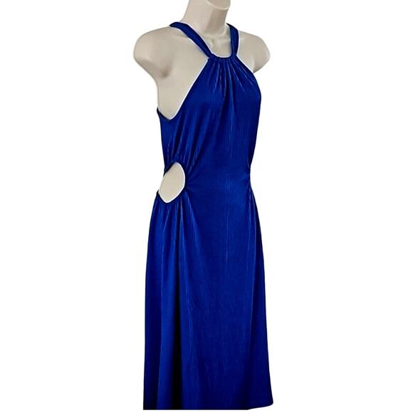Caution to the Wind Royal Blue Halter Dress with Side Cut-Outs - Size Small NWOT - Picture 4 of 7